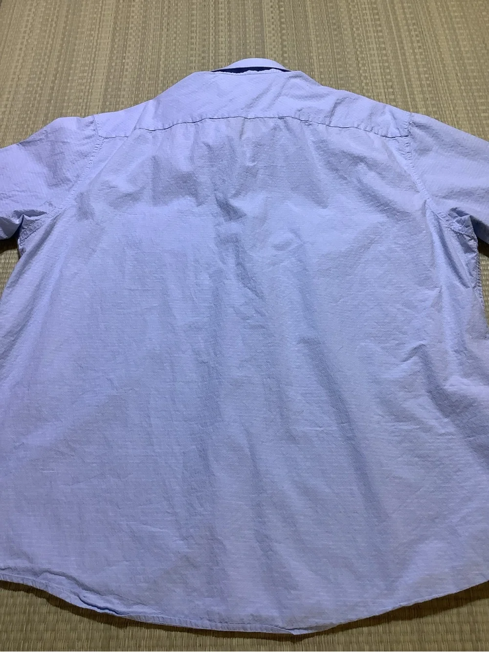 James Campbell Classic Puckered Light Blue Men's Button-Up Shirt